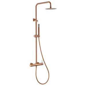 Conjunto de duche monocomando bless ouro rosa escovado [ imex® ]