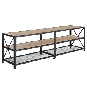 Mueble bajo para televisor, madeira industrial clara, roble sonoma