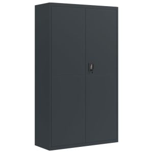 Armário de arquivo 105x40x180 cm aço antracite
