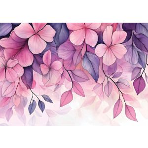 Papel de parede de flores roxas 400x280 não tecido fotomurais para quarto