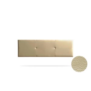 Cabeceira estofada alma pele sintética 220x50x5 cm - dourado - moonia
