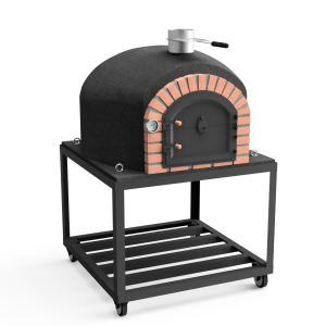 Forno a lenha para construção exterior gran canária preto - 100x100x170 cm