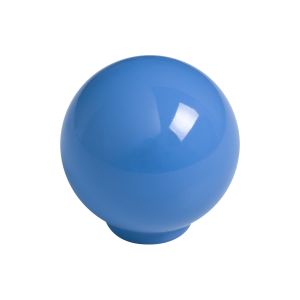 Puxador esfera de abs 24mm azul brilhante, lote com 75