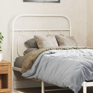Cabeceira de cama 90 cm metal branco ptob1281
