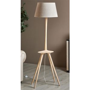 Luminária de chão zaid pant. Bege, 164 cm. 52x43x164 cm
