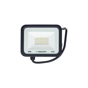 Projetor LED tenkos2 20w 1600lm ip65 14x3x11cm 5700k preto 30000h secom