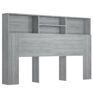 vidaXL mueble cabecero color gris sonoma 160x19x103,5 cm