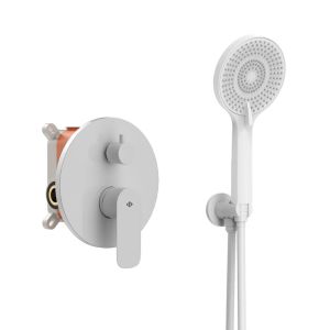 Conjunto empotrar 2 fun. Monomando cassio blanco - gme