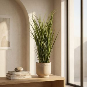 Planta artificial hierba salvaje 80 cm castanho e verde - naturing monde