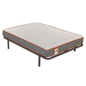 Colchão 150x200cm e estrado wts soul 16 ripas 18cm montagem incluída