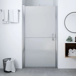 vidaXL porta de chuveiro de vidro temperado fosco 100x178 cm