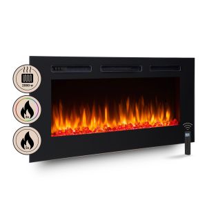 Lareira elétrica BALDERIA Fiamma 48 - lareira embutida - preto