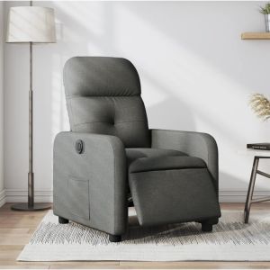 Poltrona reclinável elétrica tecido cinzento-escuro ewg8125