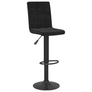 vidaXL taburete de cocina de terciopelo negro