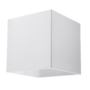 Lámpara de pared quad 1 blanco aluminio 10x10x12cm