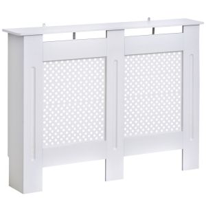 Cobertura de radiador 111,5x82x19 cm mdf color blanco Homcom