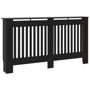 Cobertura de radiador 152x19x81,5 cm mdf preto