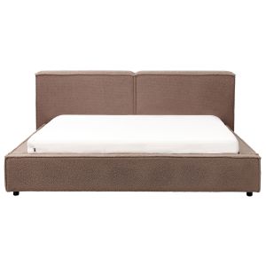 Cama bouclé linards 180 x 200 cm castanho
