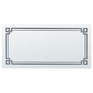 Espelho LED para casa de banho avranches 120 cm 60 cm prateado