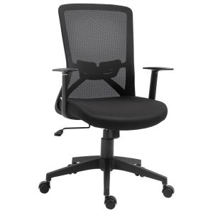 Cadeira de escritório espuma, nylon, pp, metal e malha preto 62x61x109 cm
