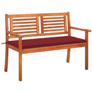 Banco de jardim 2 lugares c/ almofadão 120 cm eucalipto maciço pbk418702