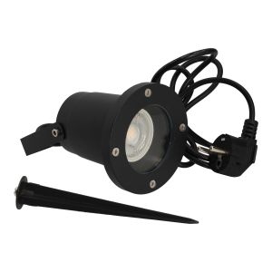 Foco LED exterior 6w, ø10cm, ip65, luz quente 3000k, 240v, cabo 1,5m