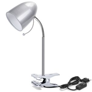Aigostar lâmpada de mesa retro com grampo, flexo LED E27 prata (máx. 240v)