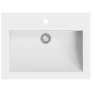 Lavatório de granito 600x450x120 mm branco