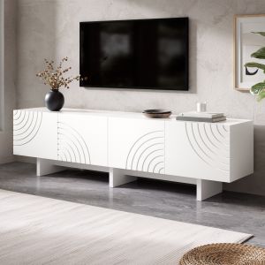Móvel de televisão com 4 portas branco 50x170x35cm