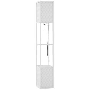 Candeeiro de pé 26x26x156 cm mdf color blanco Homcom, casa - iluminação