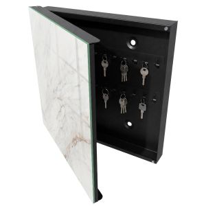 Caixa para chaves moderna 30x30x5 padrão creme, abertura à esquerda tulup