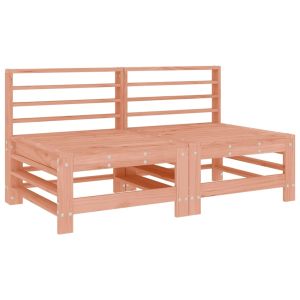 vidaXL sofás centrales de jardín 2 uds madera maciza de abeto douglas
