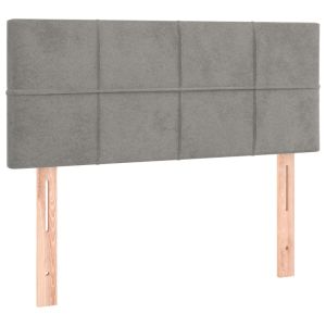 vidaXL cabecero de terciopelo gris claro 80x5x78/88 cm