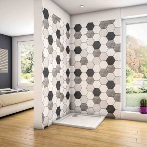 Base de duche quadrada branca 90x90x3cm para telas