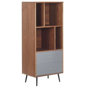 Estante com prateleiras richmond 139 cm nogueira escura