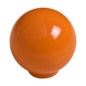 Puxador esfera abs 34mm laranja brilhante, lote com 50