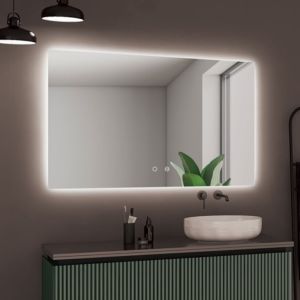 LEDimex-espelho itália 100x70 retroiluminado quadrado LED