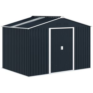 Abrigo de jardim 277x195x192cm aço galvanizado color gris Outsunny