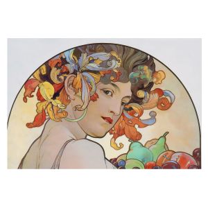 Papel de parede non-woven 312x219 art nouveau colorido tulup