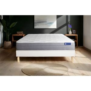 Conjunto de estrado branco + colchão actisom actilatex dream (120x190 cm -