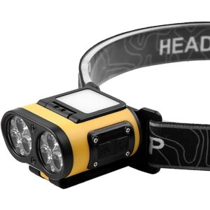 Lanterna COB LED clipe boné recarregável camping pesca exterior