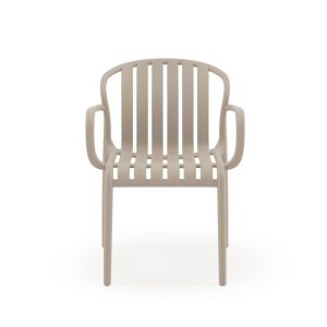 Conjunto de 4 poltronas em pp cor camelo, 60x54x79cm