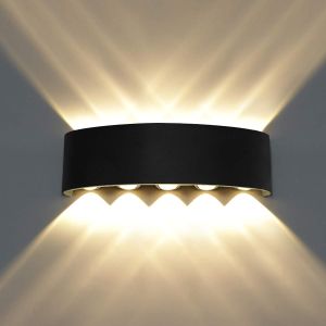 Luminária de parede interior alumínio impermeável 10 w branco