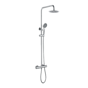 Botão de poupança start/stop de coluna de duche extensível termostática