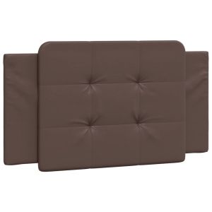vidaXL cabecero de cama acolchado cuero sintético marrón 100 cm