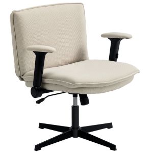 Cadeira de escritório 76x70x85-97 cm color beige Homcom
