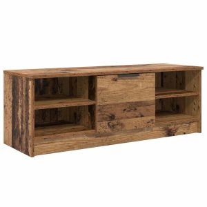 Móvel de tv - helloshop26 - 102 x 35 x 36,5 cm - madeira antiga - 1 porta 2
