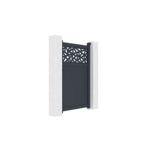 Portão pedonal dolomite ruivo 1 m h160 + poste eiffel 15x15