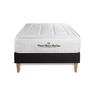 Conjunto de estrado preto + colchão royal palace bedding balmoral (90x190 c