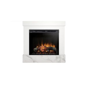 Diro - lareira elétrica LED independente - mármore branco/cristal  28'